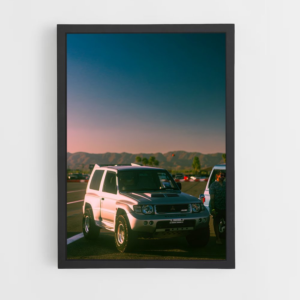 Poster Pajero évolution en mouvement – affiche Mitsubishi (vue 2)